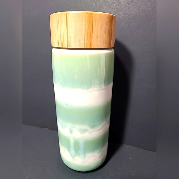 BW Ceramic Coffee/Tea Travel Mug With Natural Bamboo Lid - Picture 1 of 5